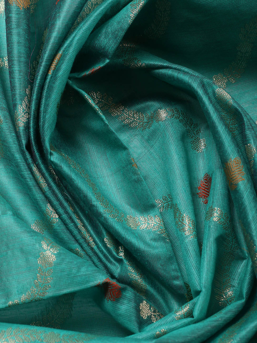 Banarasi Chanderi Unstitched Suit With Pant &amp; Dupatta