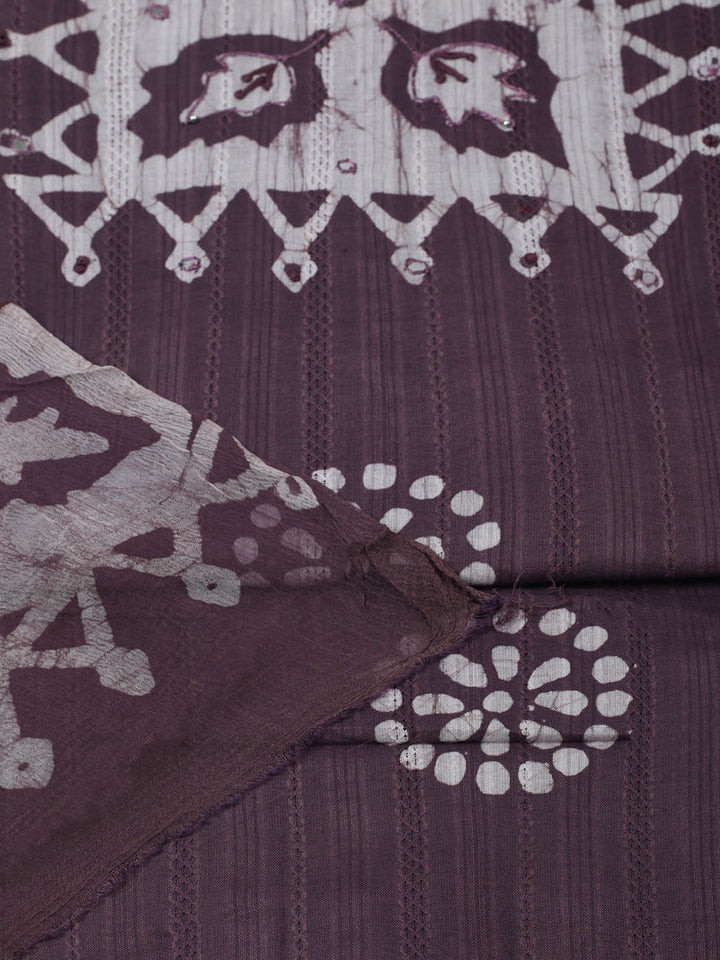Printed Cotton Unstitched Suit With Pant &amp; Dupatta
