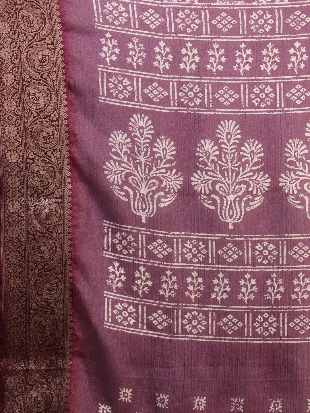 Floral Printed Art Silk Saree