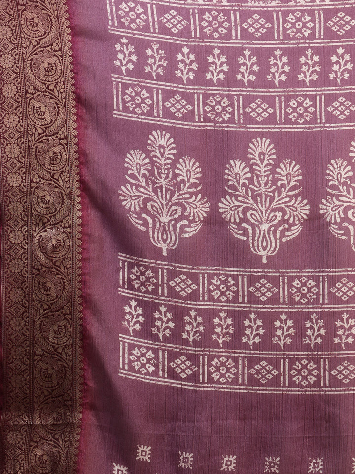 Floral Printed Art Silk Saree