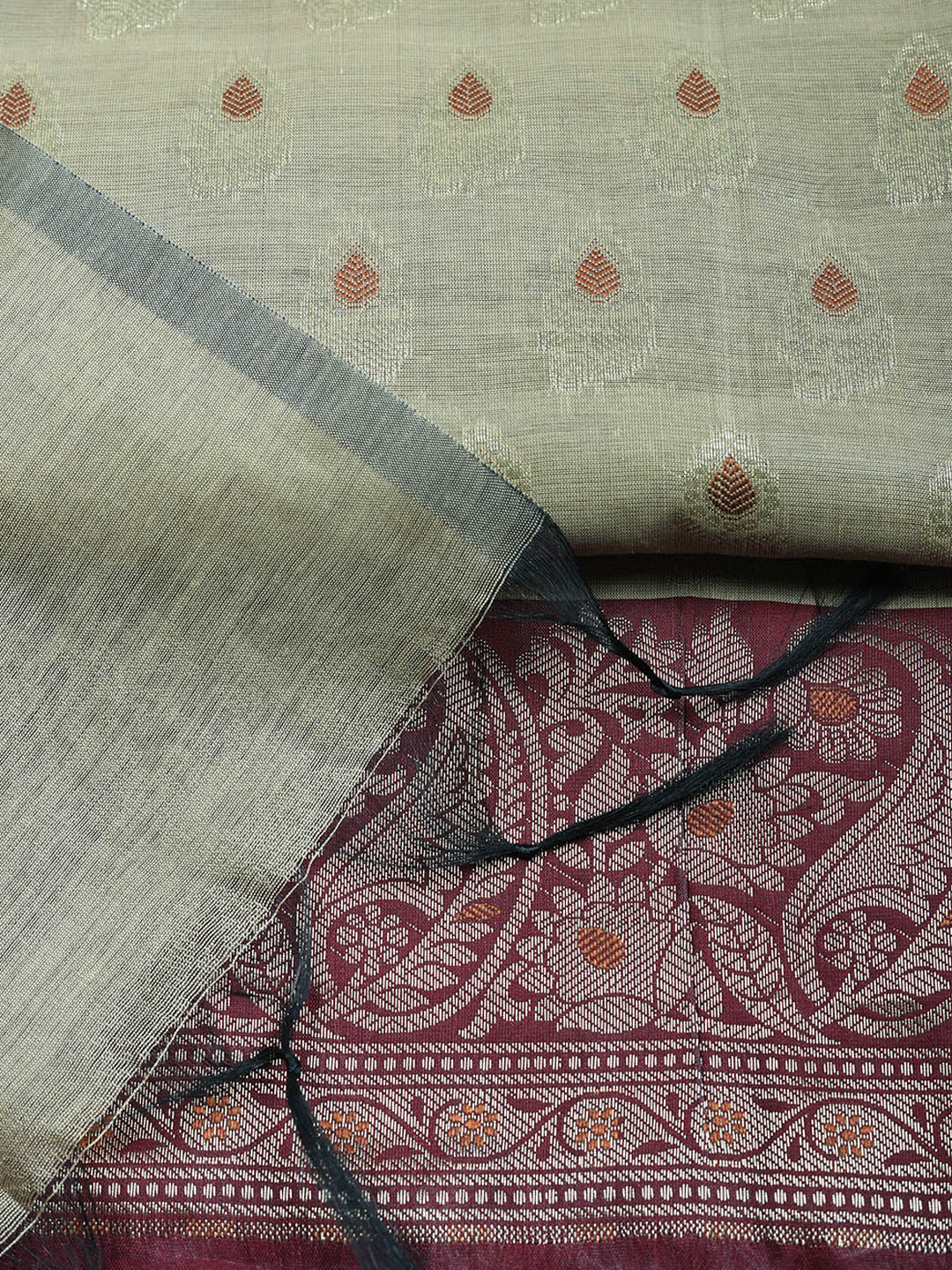Woven Design Chanderi Unstitched Suit With Pant &amp; Dupatta