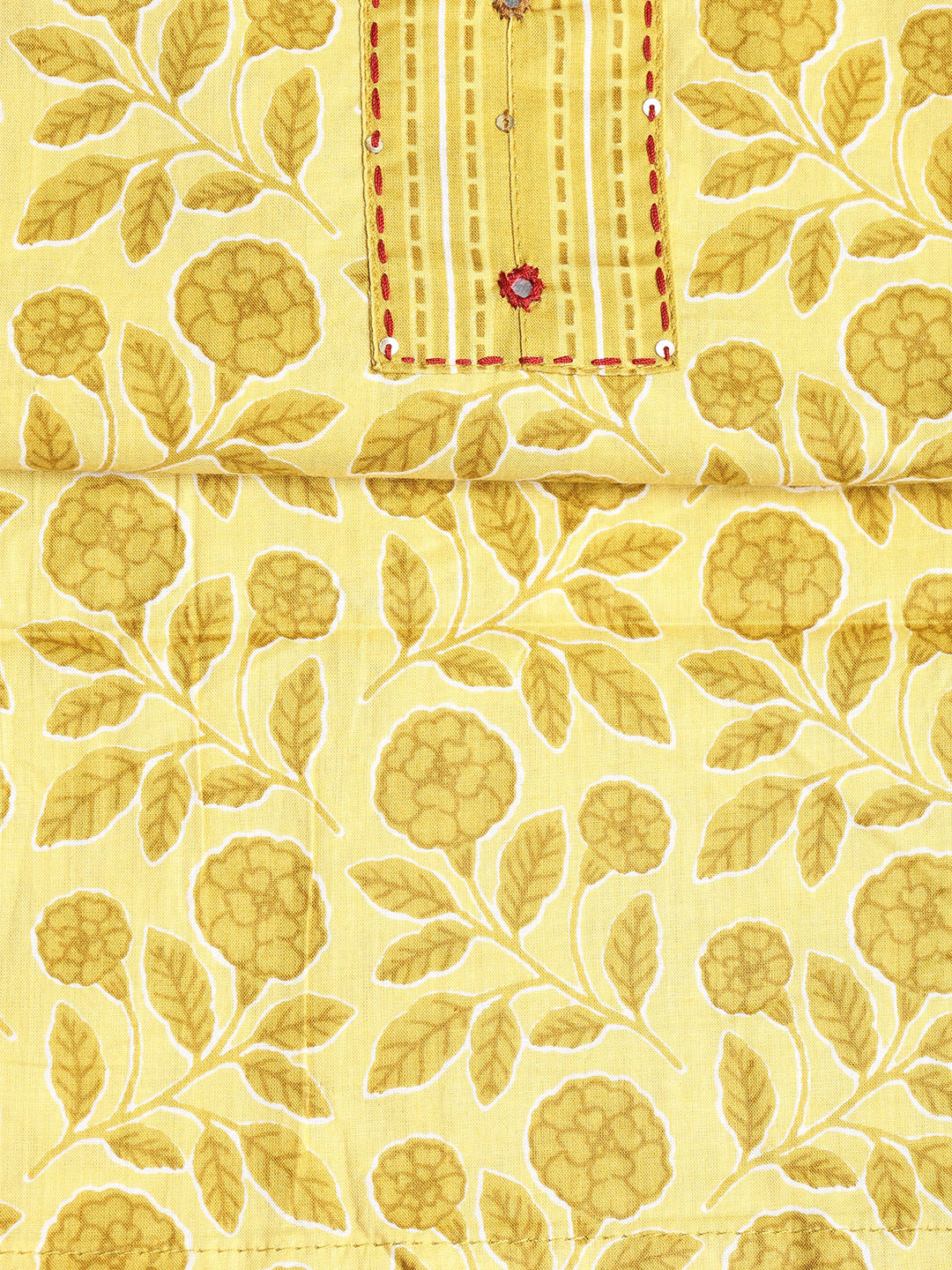 Printed Cotton Printed Unstitched Suit With Dupatta