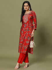 Digital Printed Muslin Kurti With Pants