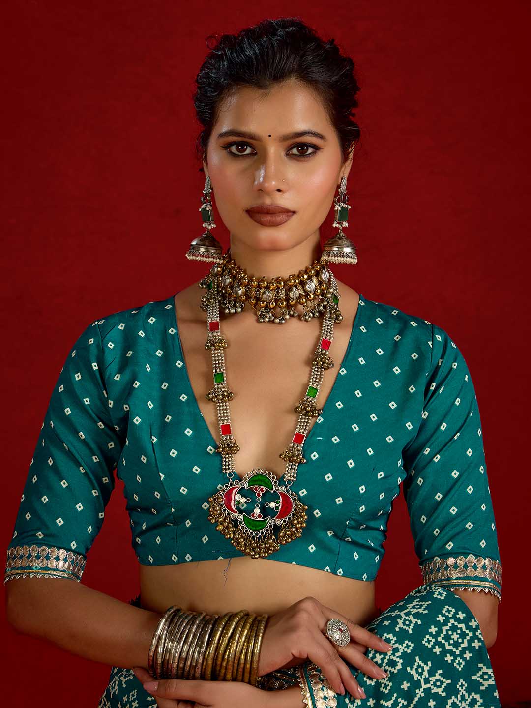 Gota Work Art Silk Saree