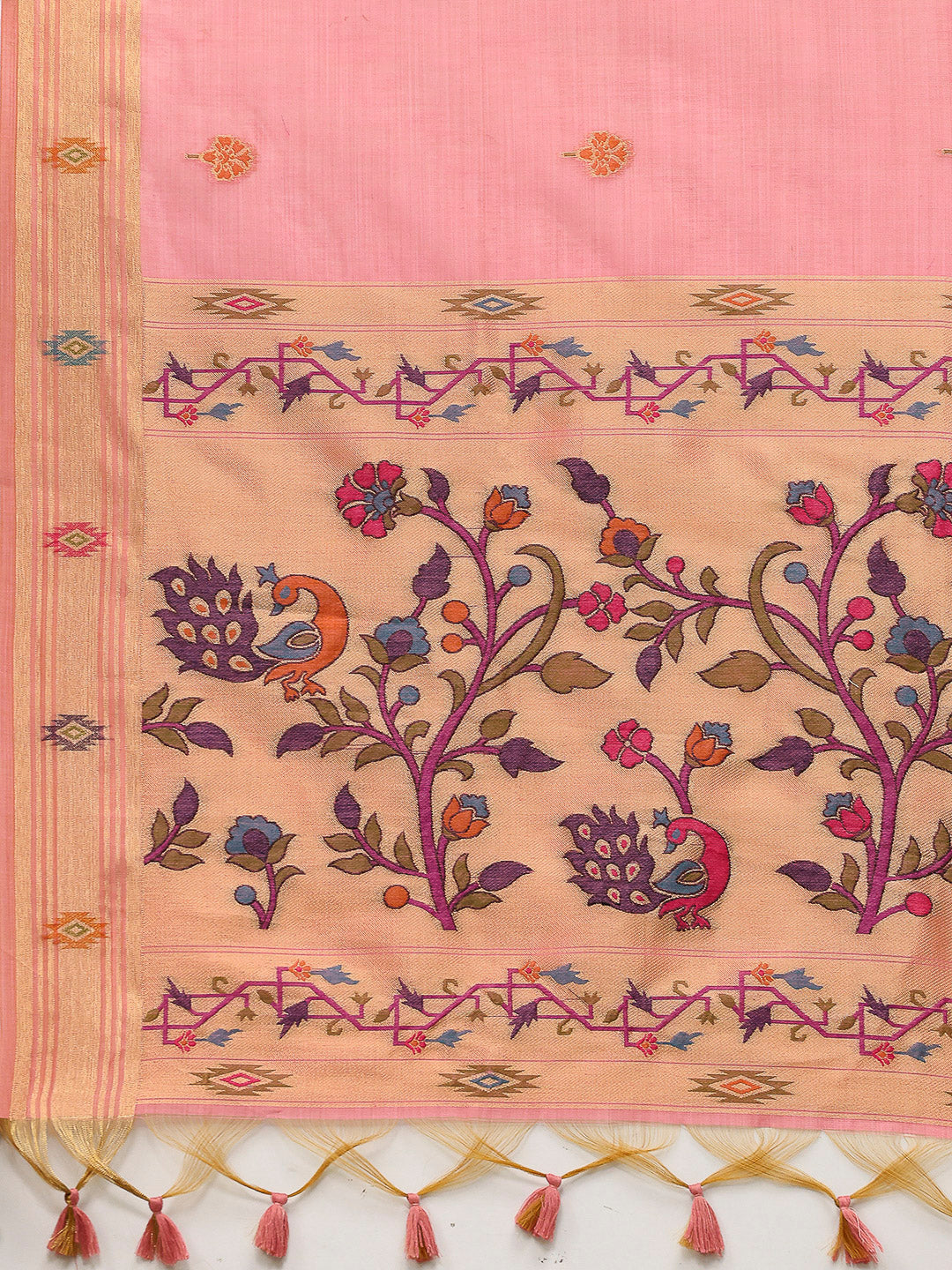 Embroidered Cotton Blend Saree