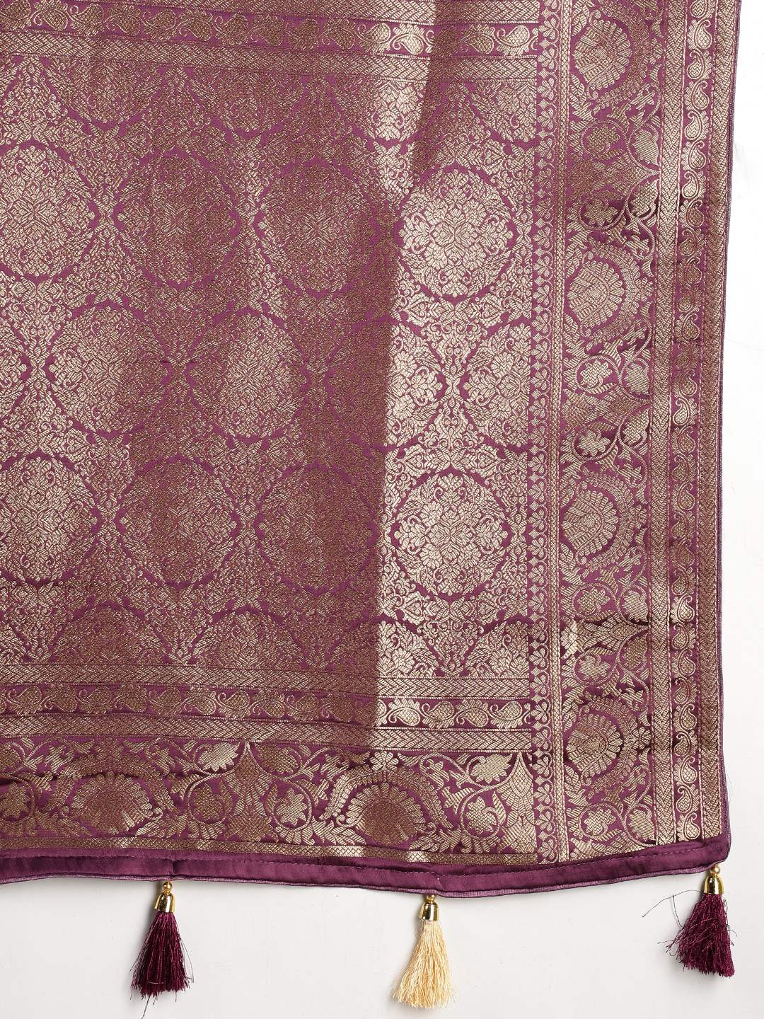 Woven Design Satin Saree