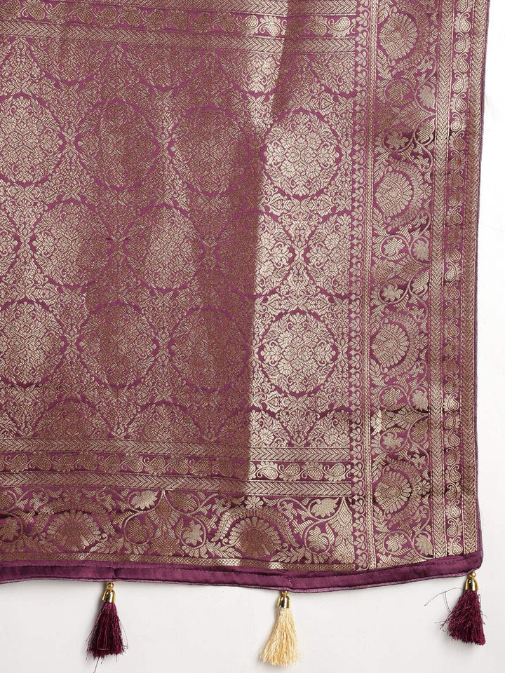Woven Design Satin Saree