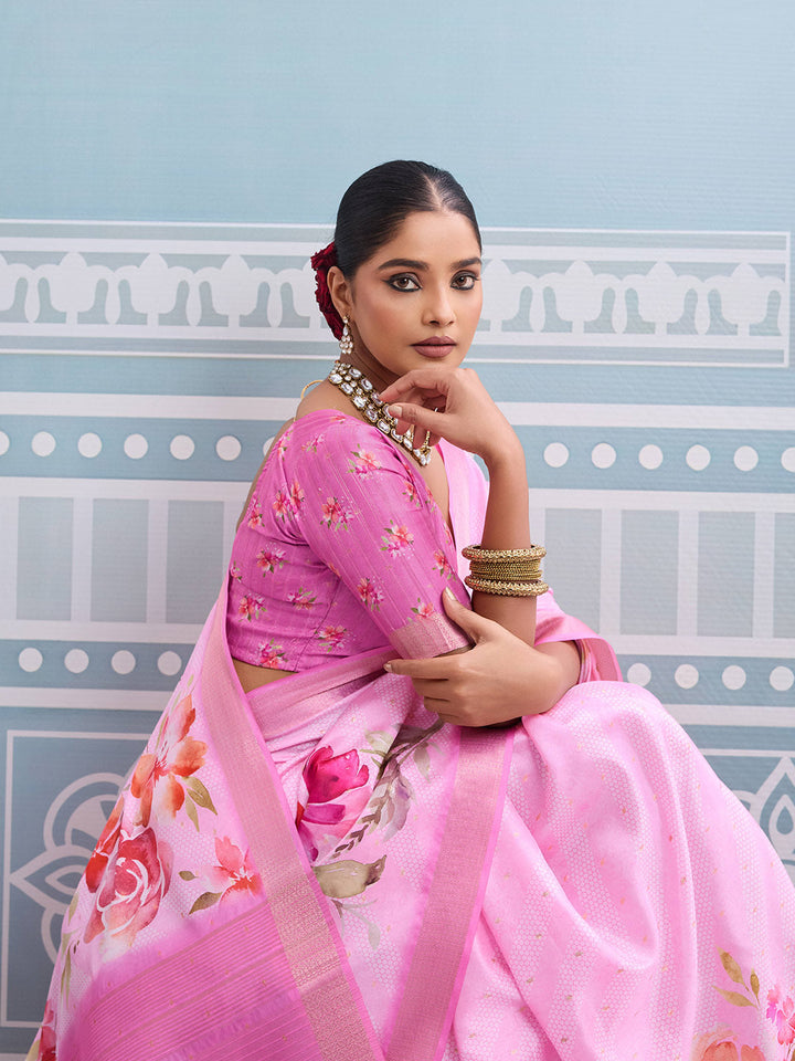 Printed Art Silk Saree
