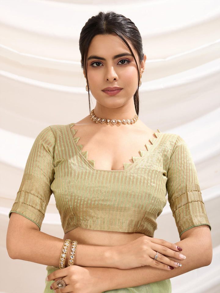Embroidered Linen Blend Saree