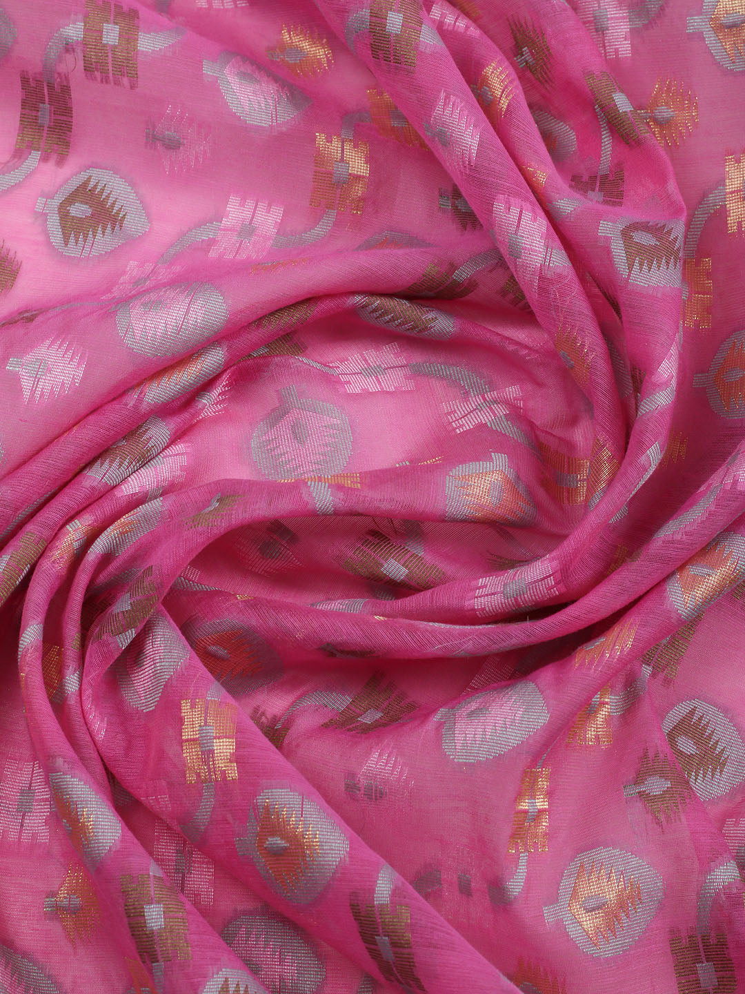 Resham Woven Design Cotton Saree