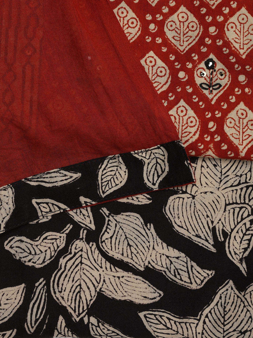 Printed Cotton Blend Unstitched Suit With Dupatta