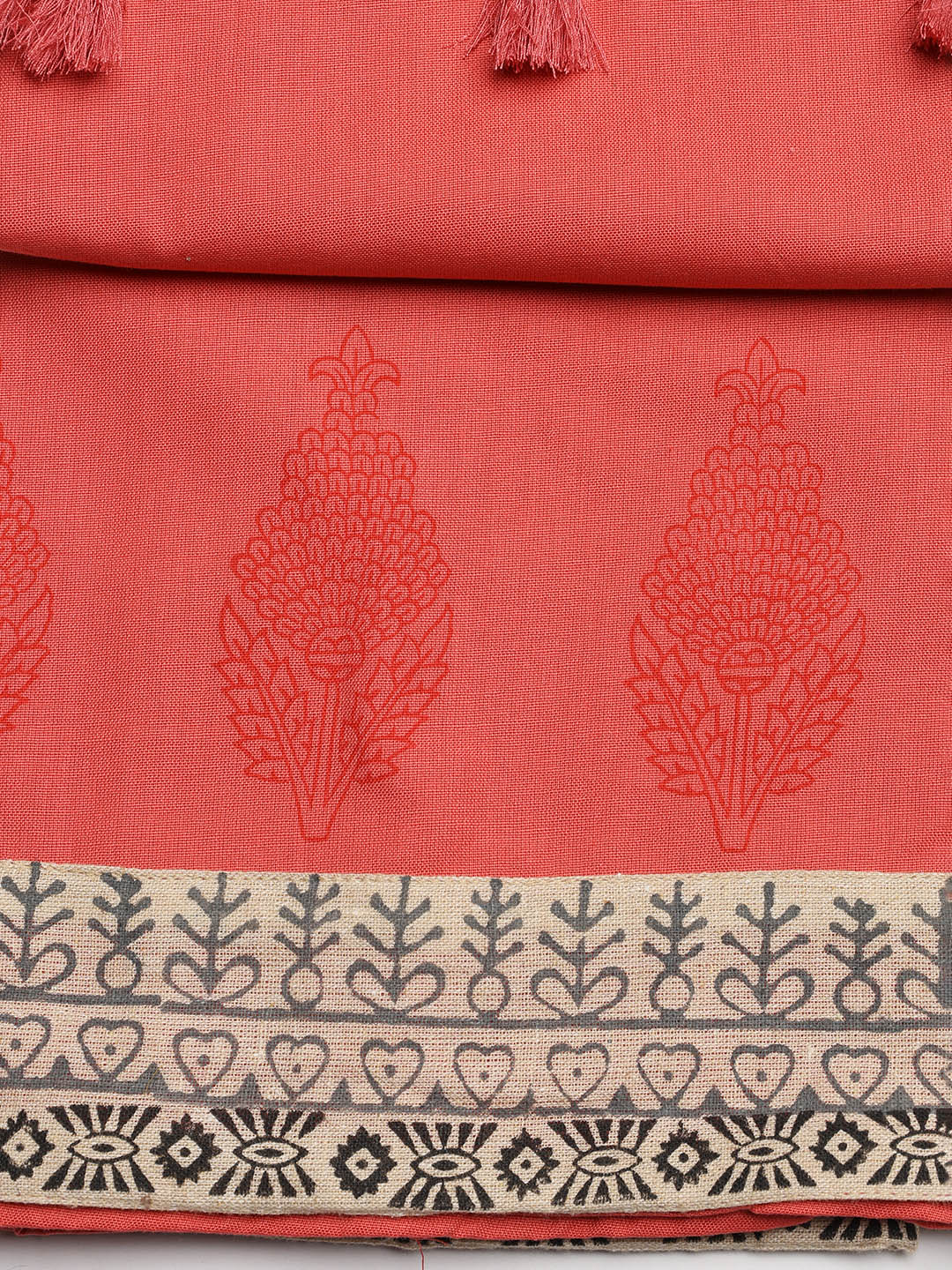 Neck Embroidered Cotton Blend Unstitched Suit With Dupatta