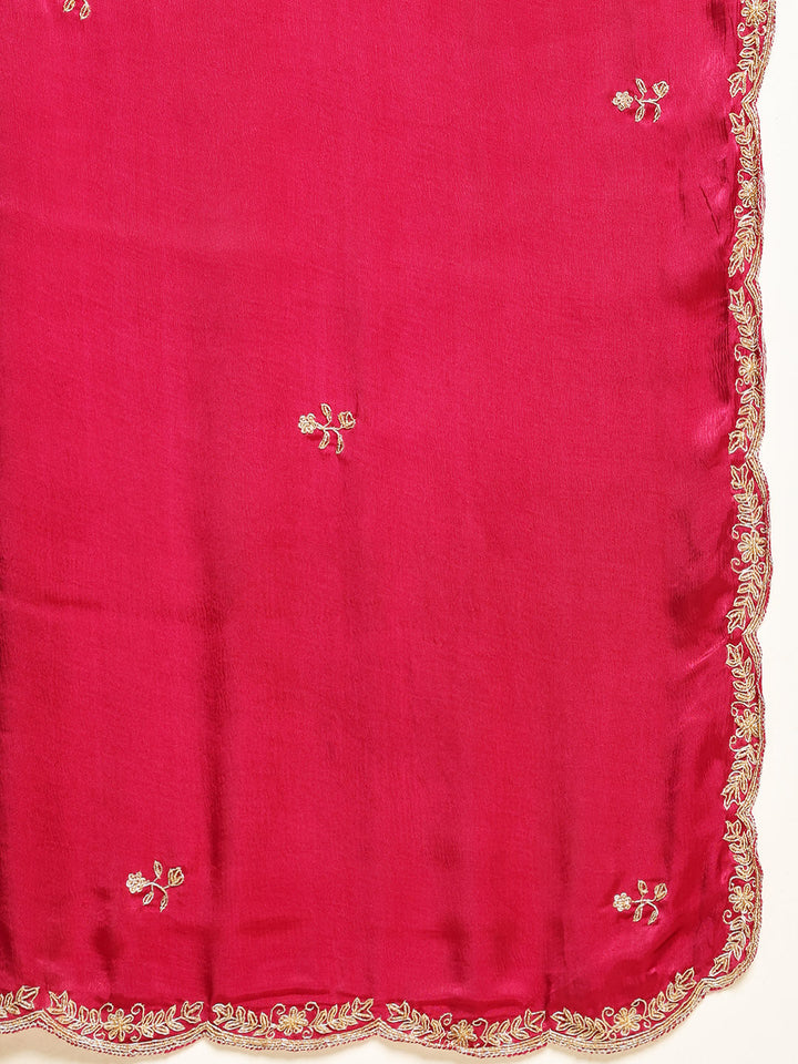Stone Embroidery Chinnon Saree