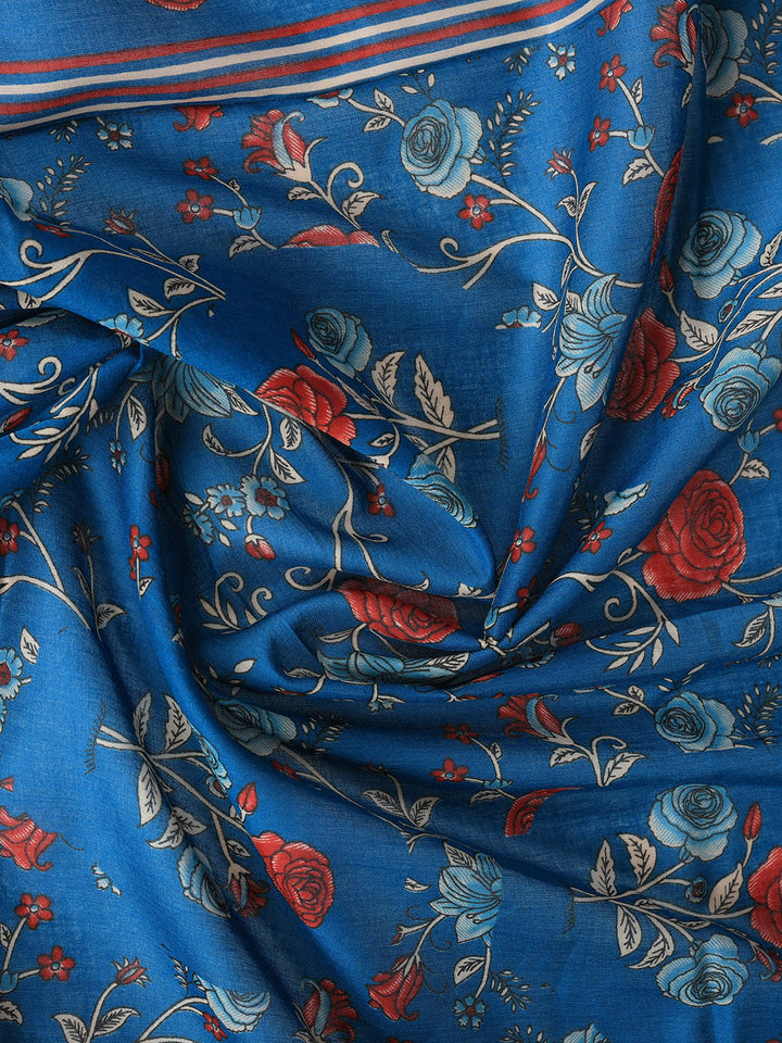 Printed Cotton Blend Kurta With Pant &amp; Dupatta