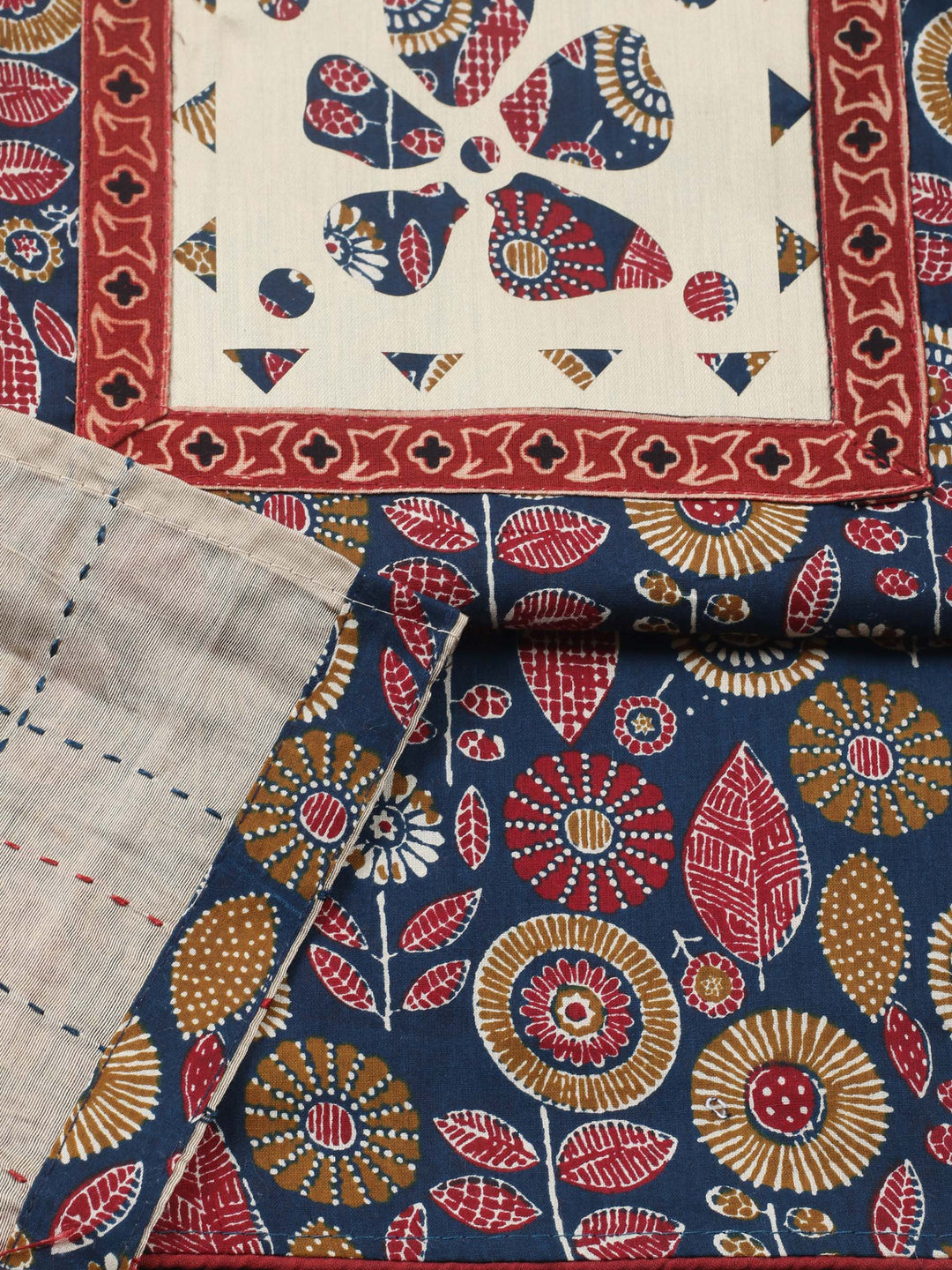 Embroidered, Cotton Blend Unstitched Suit With Pant &amp; Dupatta