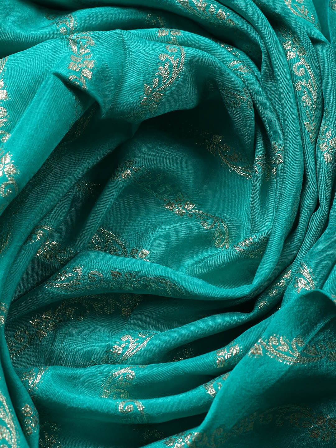 Woven Design Chanderi Unstitched Suit With Pant &amp; Dupatta