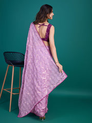 Sequins Embroidery Georgette Saree