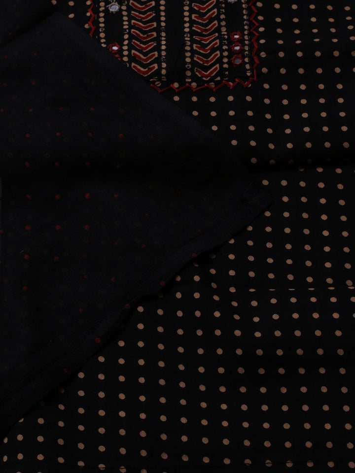 Printed Cotton Blend Unstitched Suit With Dupatta