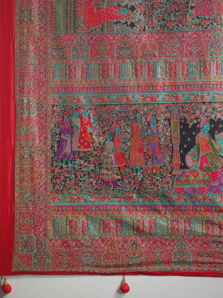 Digital Printed Art Silk Saree