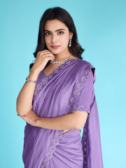 Stone Embroidery Tissue Saree