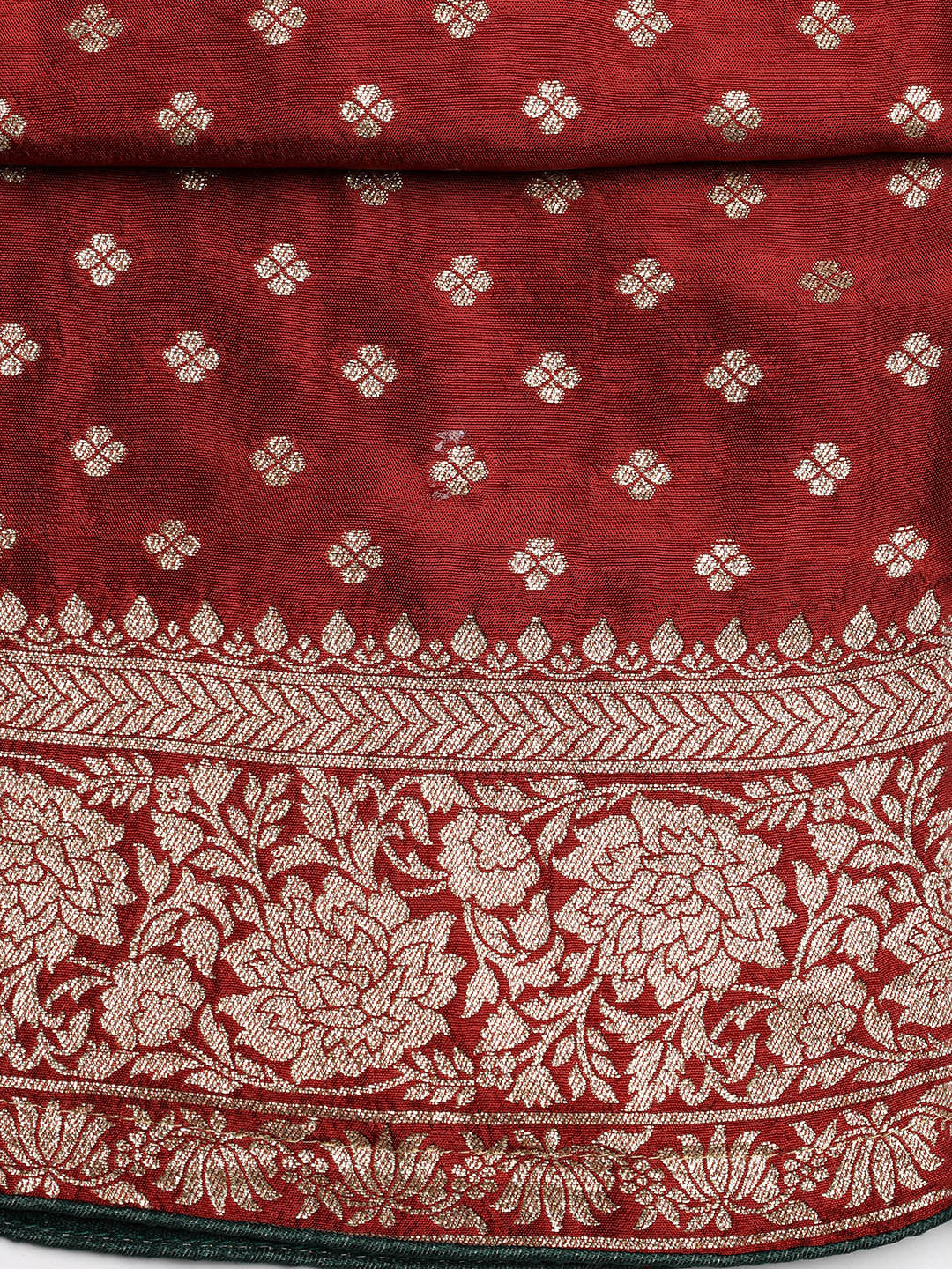 Zari Embroidered Chanderi Unstitched Suit With Dupatta