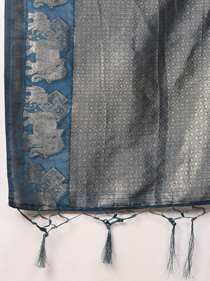 Plain Crepe Saree