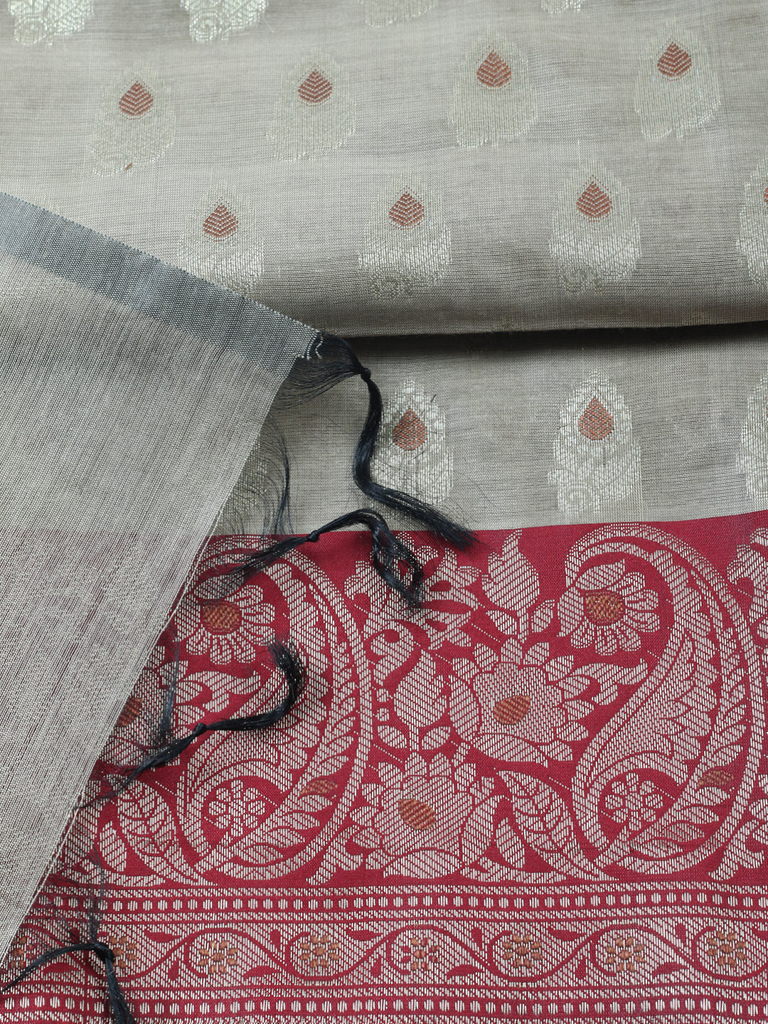 Woven Design Chanderi Unstitched Suit With Pant &amp; Dupatta