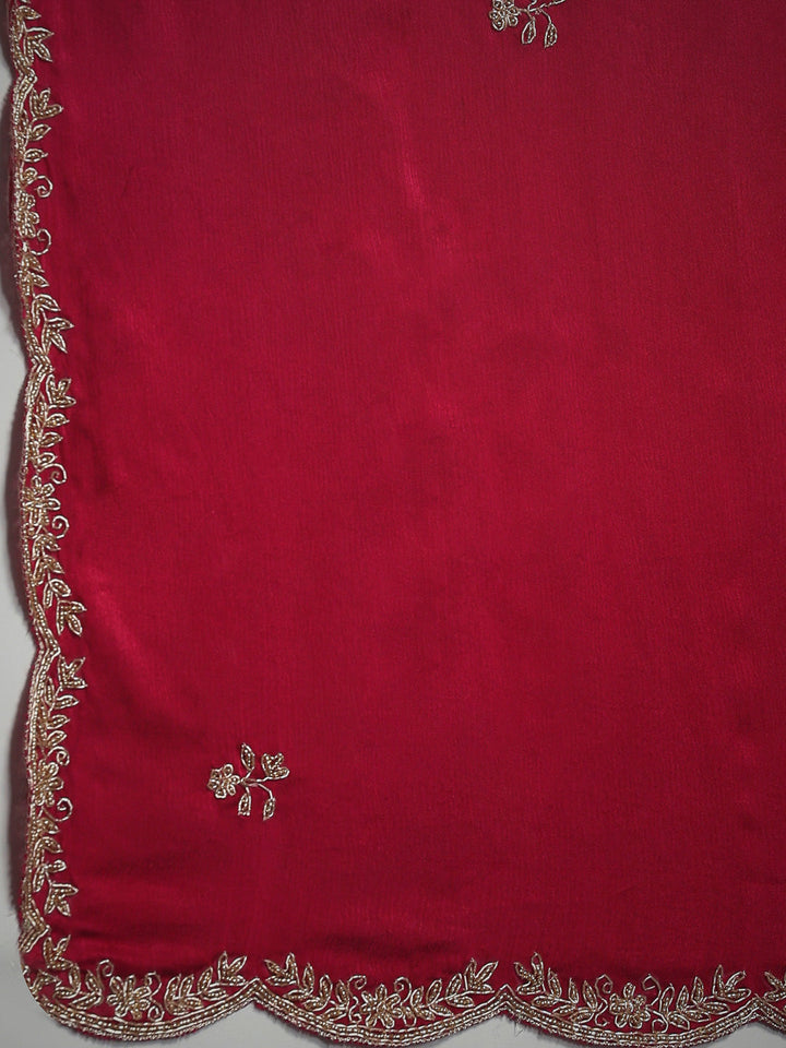 Stone Embroidery Chinnon Saree