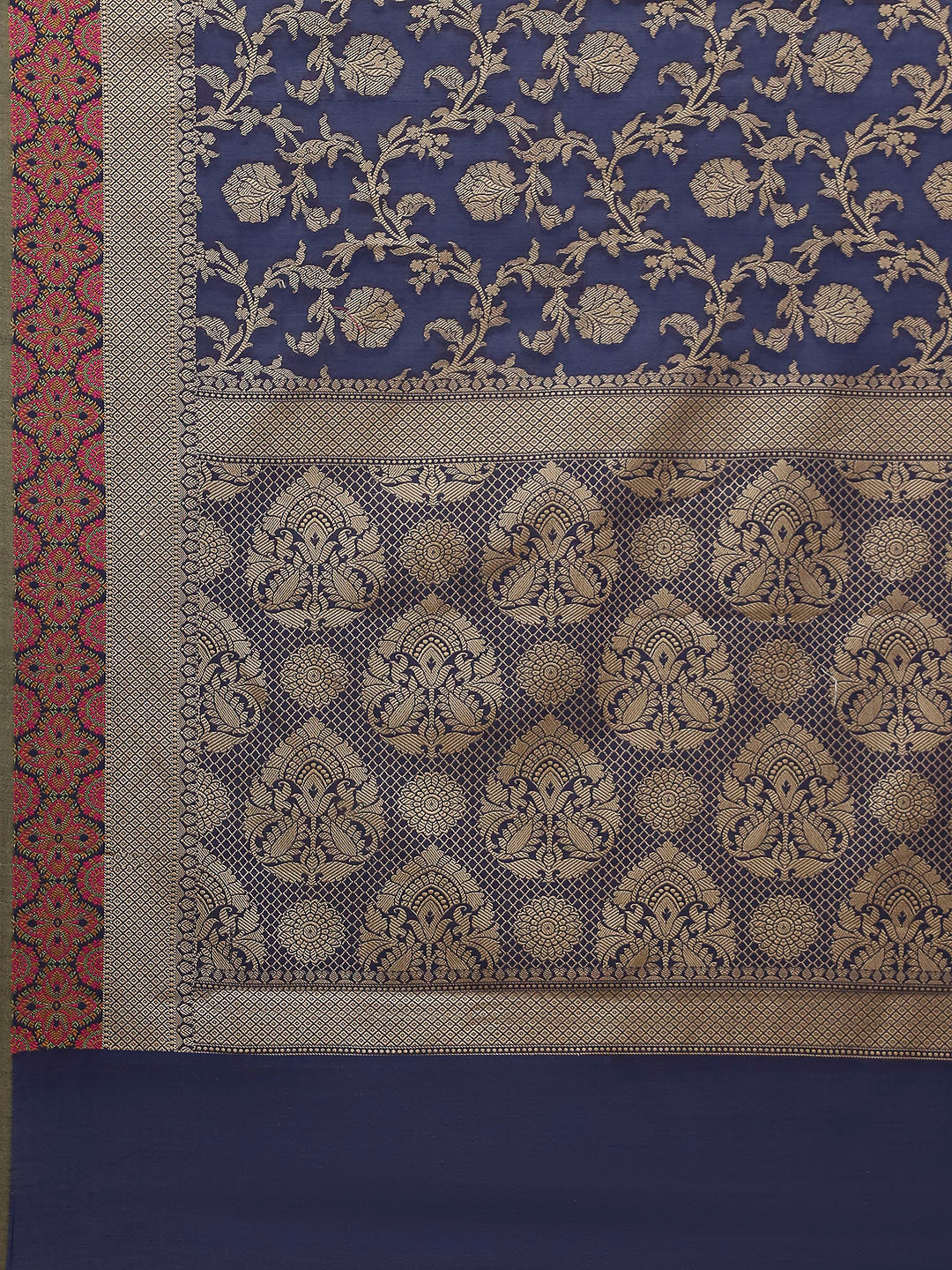 Resham Embroidered Cotton Blend Woven Saree