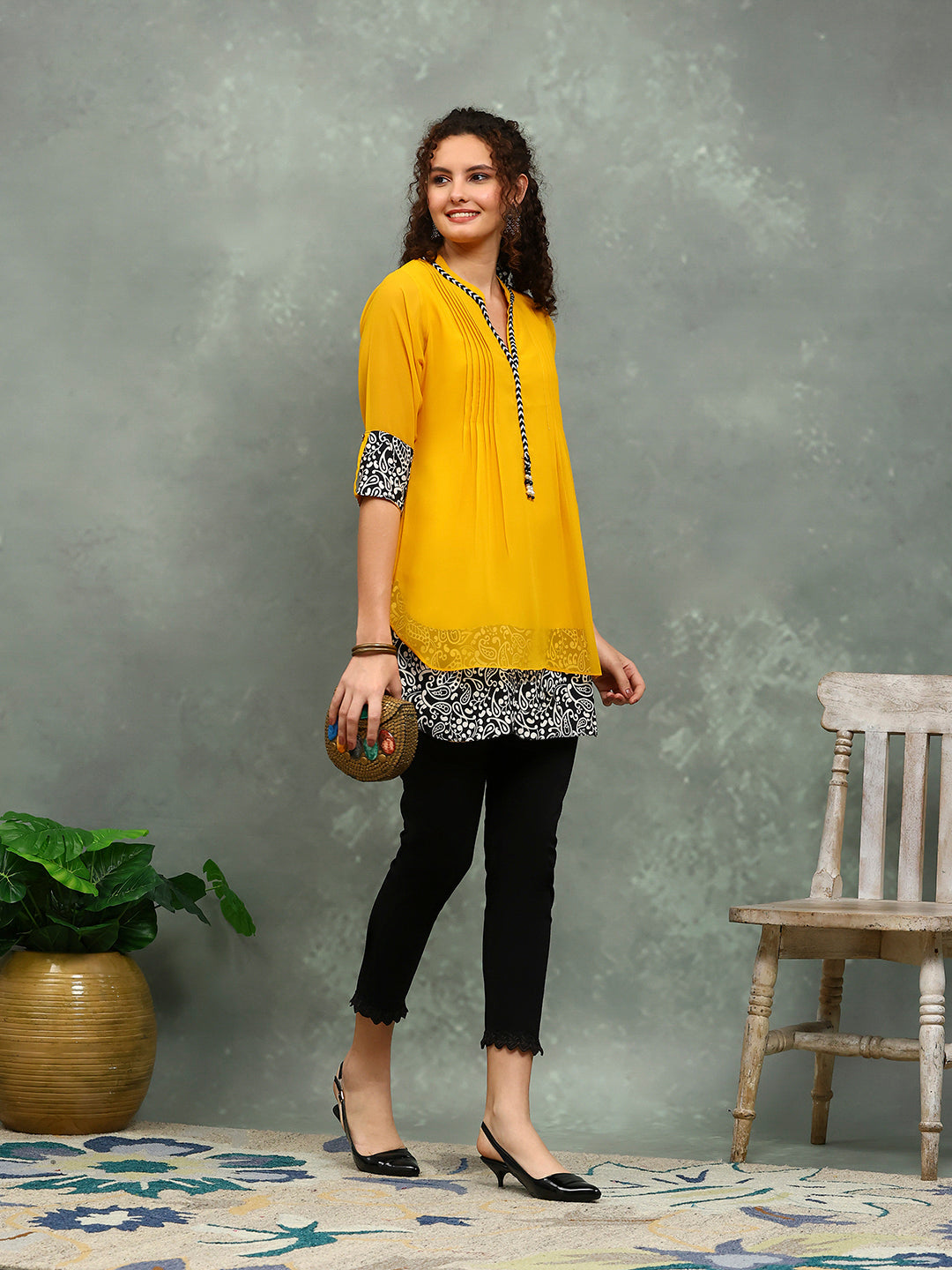 Plain Georgette Kurta