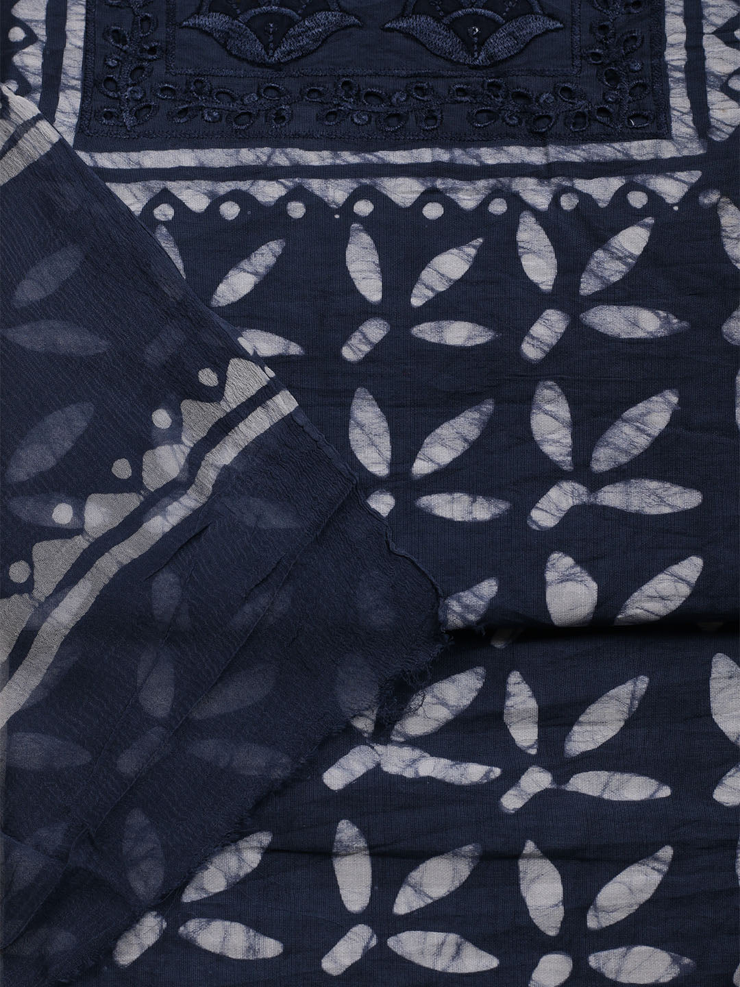 Printed Cotton Blend Unstitched Suit With Dupatta