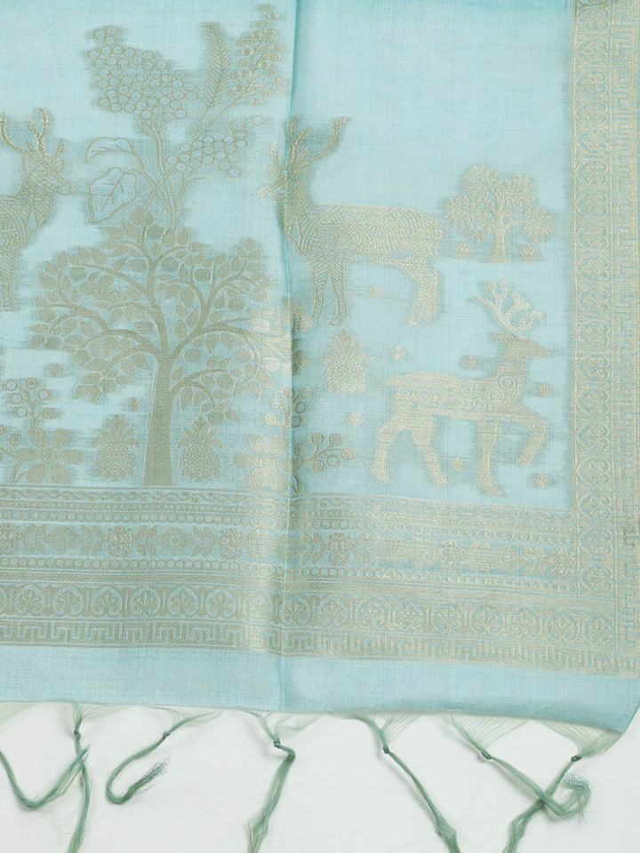 Printed Tussar Saree