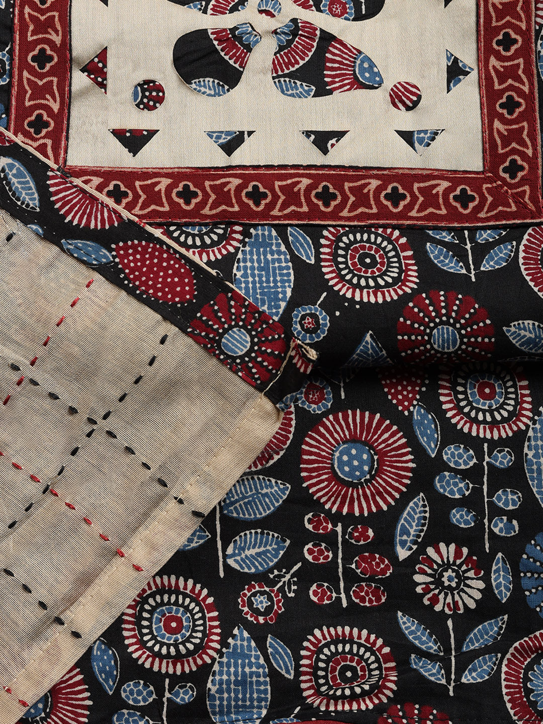Embroidered, Cotton Blend Unstitched Suit With Pant &amp; Dupatta