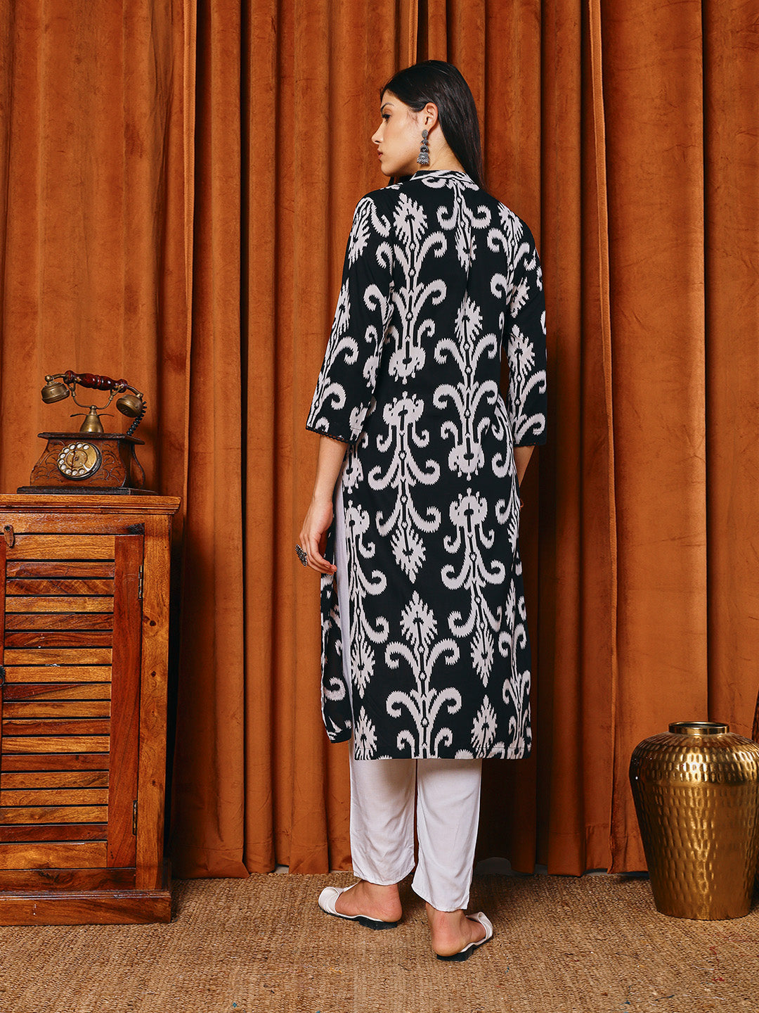 printed Cotton Blend Kurta