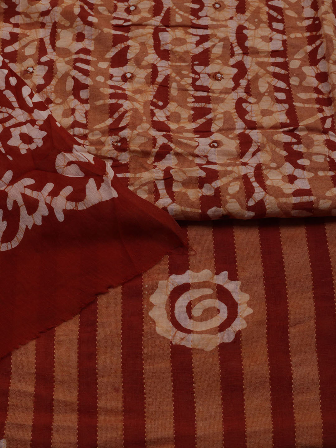 Printed Cotton Blend Unstitched Suit With Dupatta