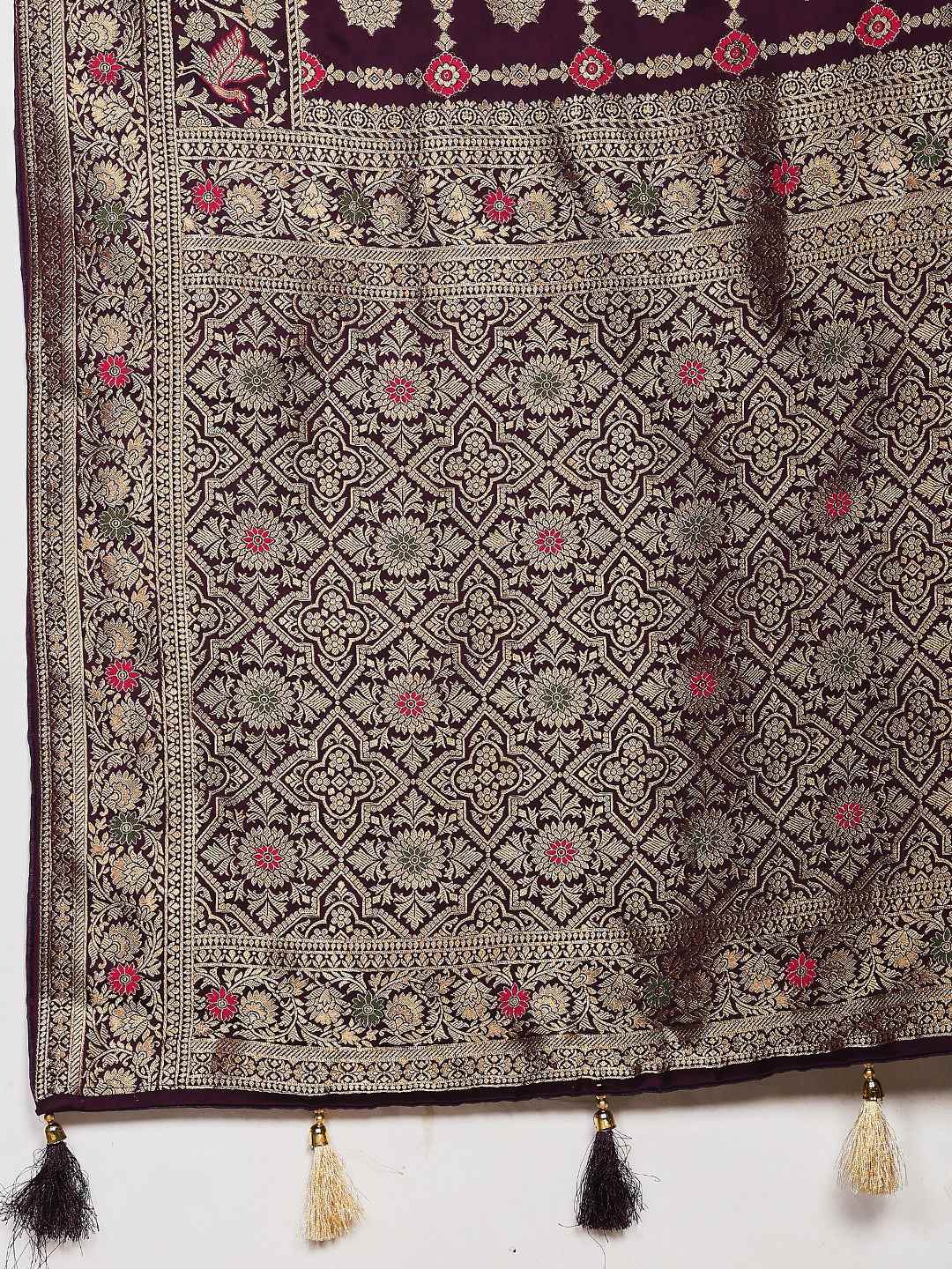 Woven Design Satin Saree