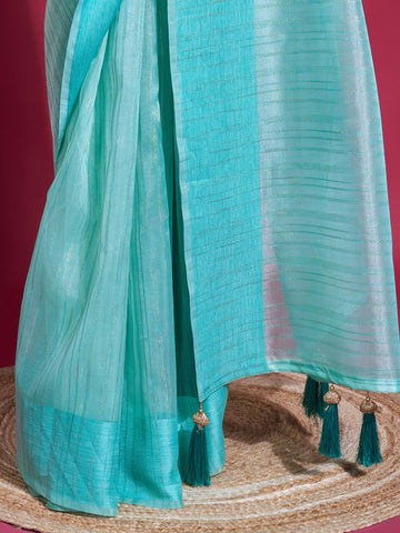 Zari Booti Woven Organza Woven Saree