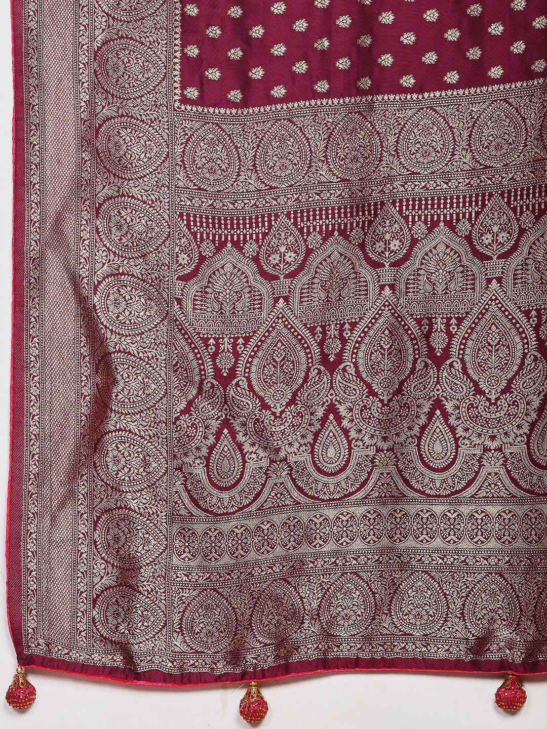 Woven Design Satin Saree