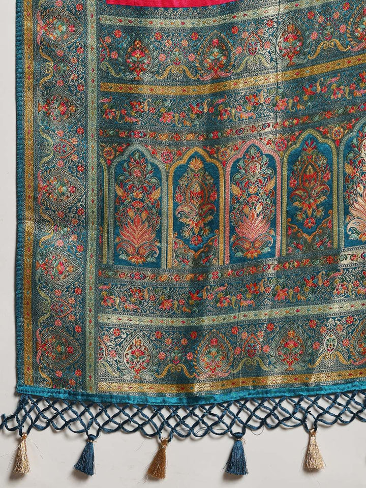 Woven Design Satin Saree
