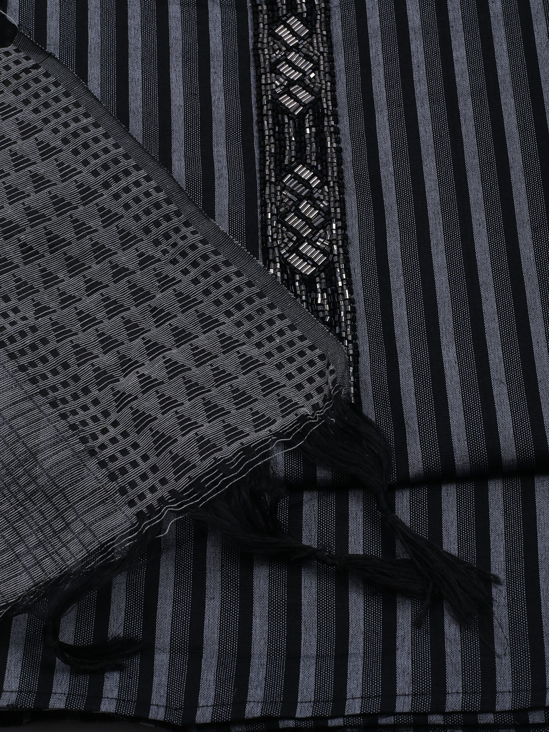 Neck Embroidered Cotton Blend Unstitched Suit With Dupatta