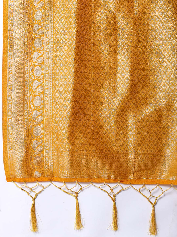 Zaari Jaal Woven Crepe Saree