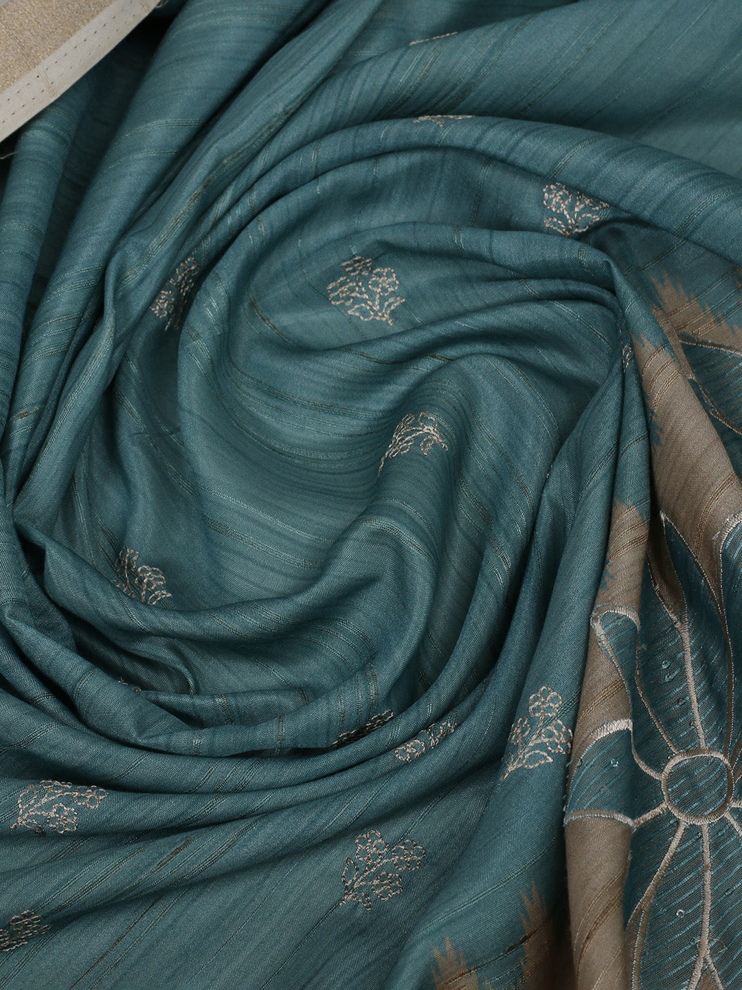 Printed &amp; Embroidered Booti Art Silk Saree