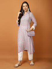 Printed Cotton Blend Kurta