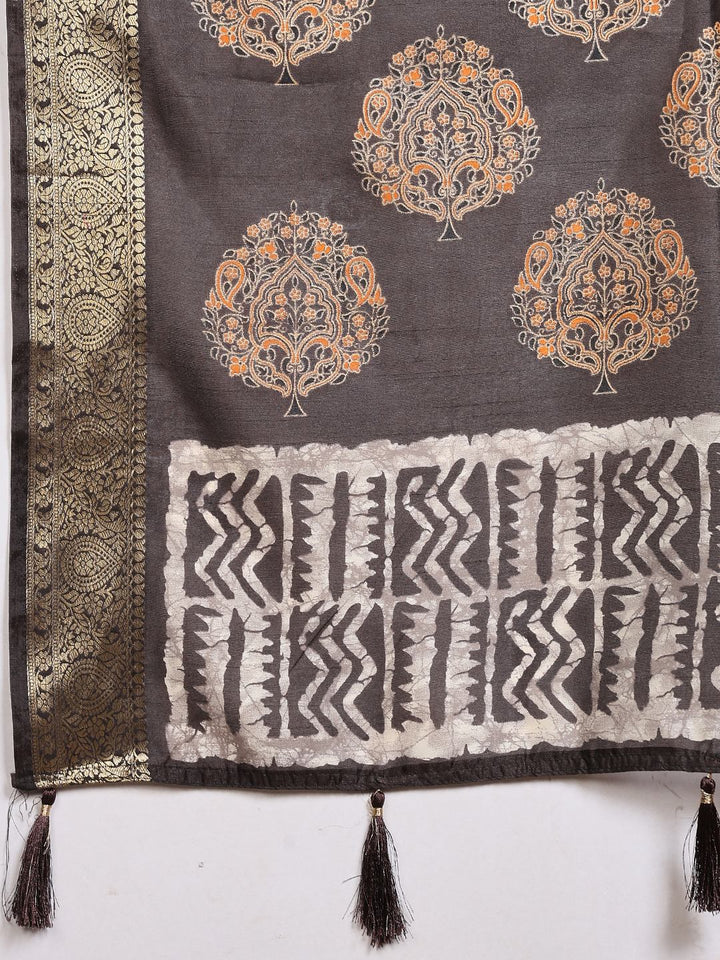 Digital Printed Art Silk Saree