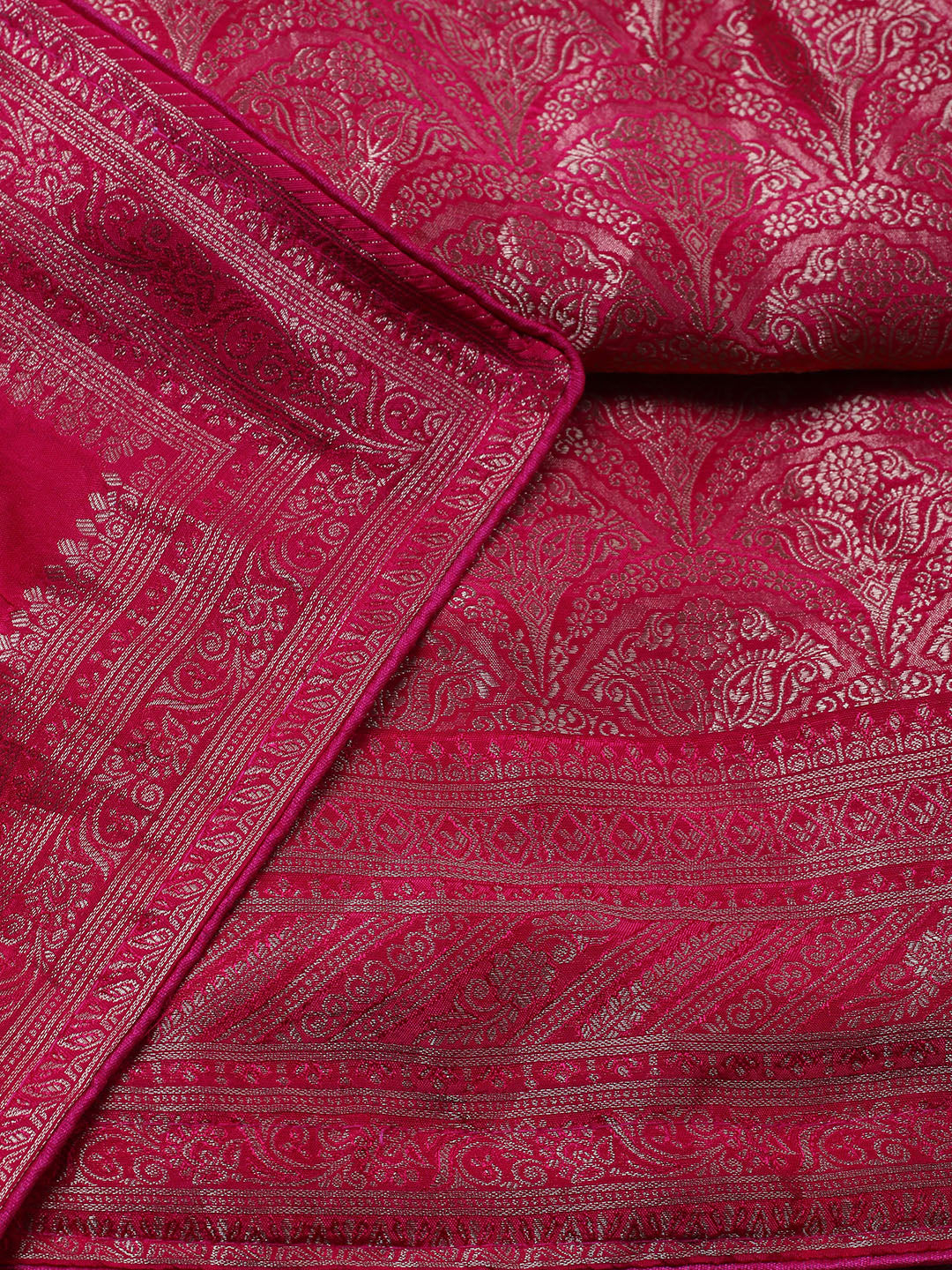 Woven Design Chanderi Unstitched Suit With Pant &amp; Dupatta