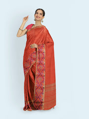 Plain Zari Border Art Silk Saree