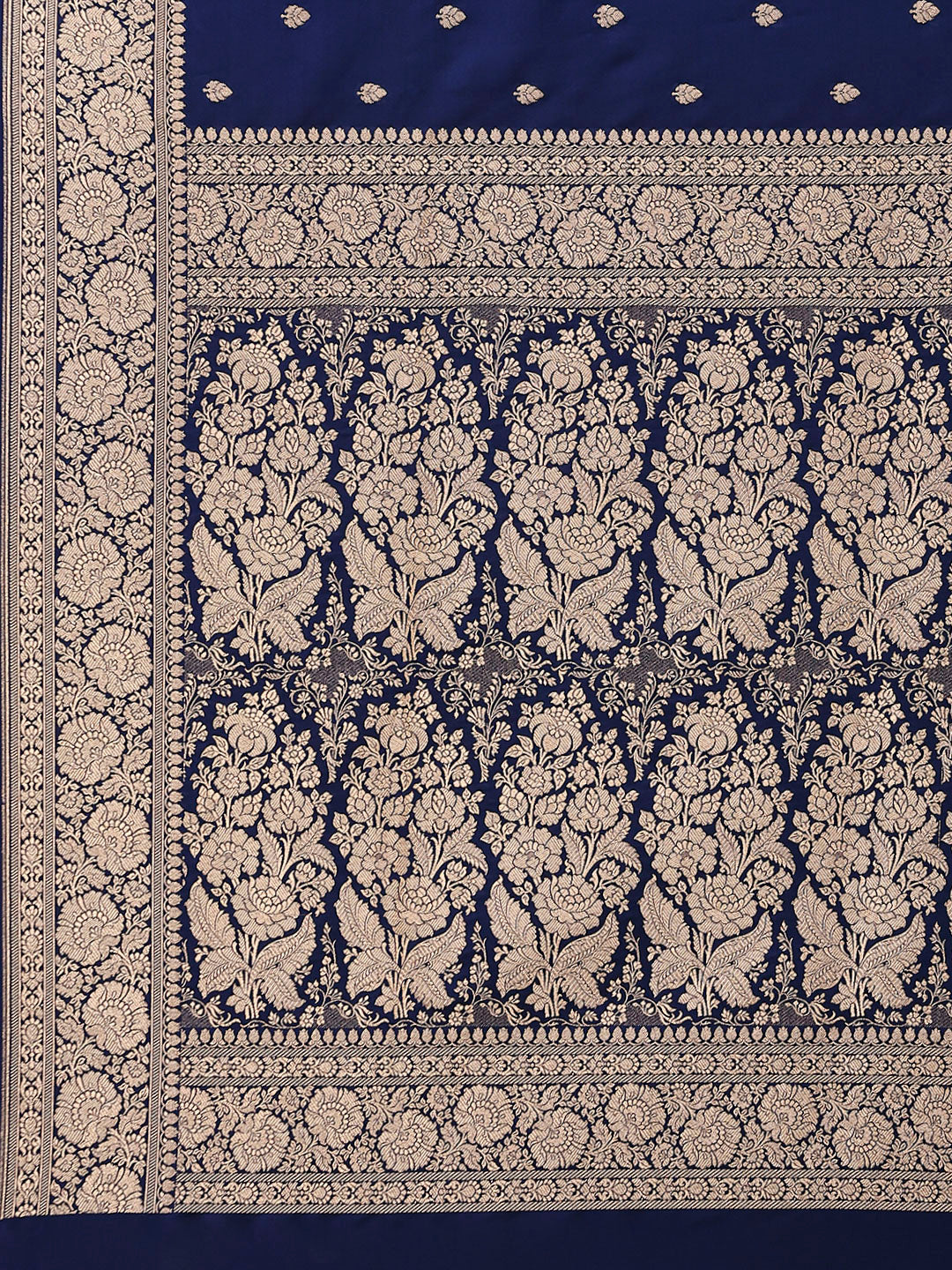 Zari Border Booti Art Silk Woven Saree