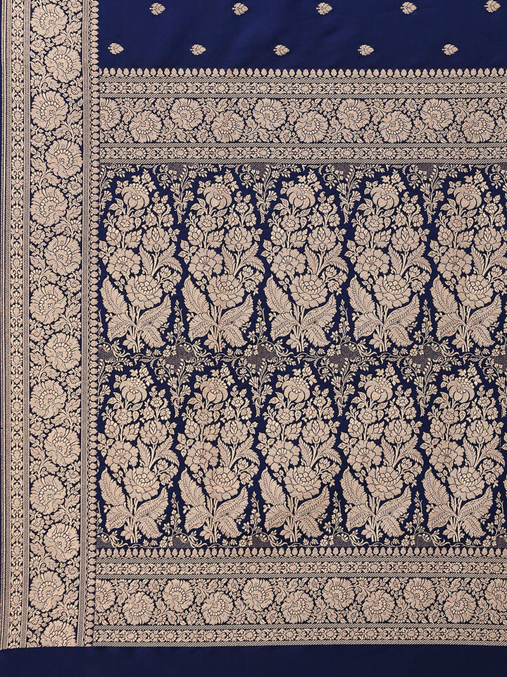 Zari Border Booti Art Silk Woven Saree