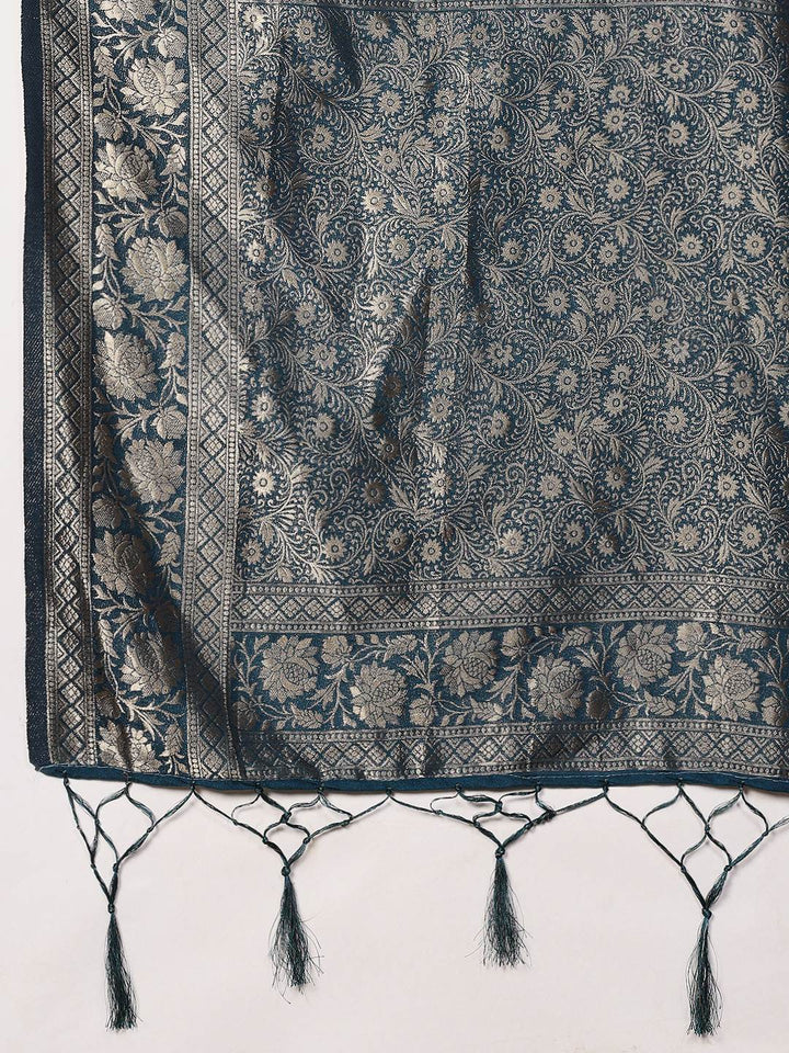 Plain Crepe Saree