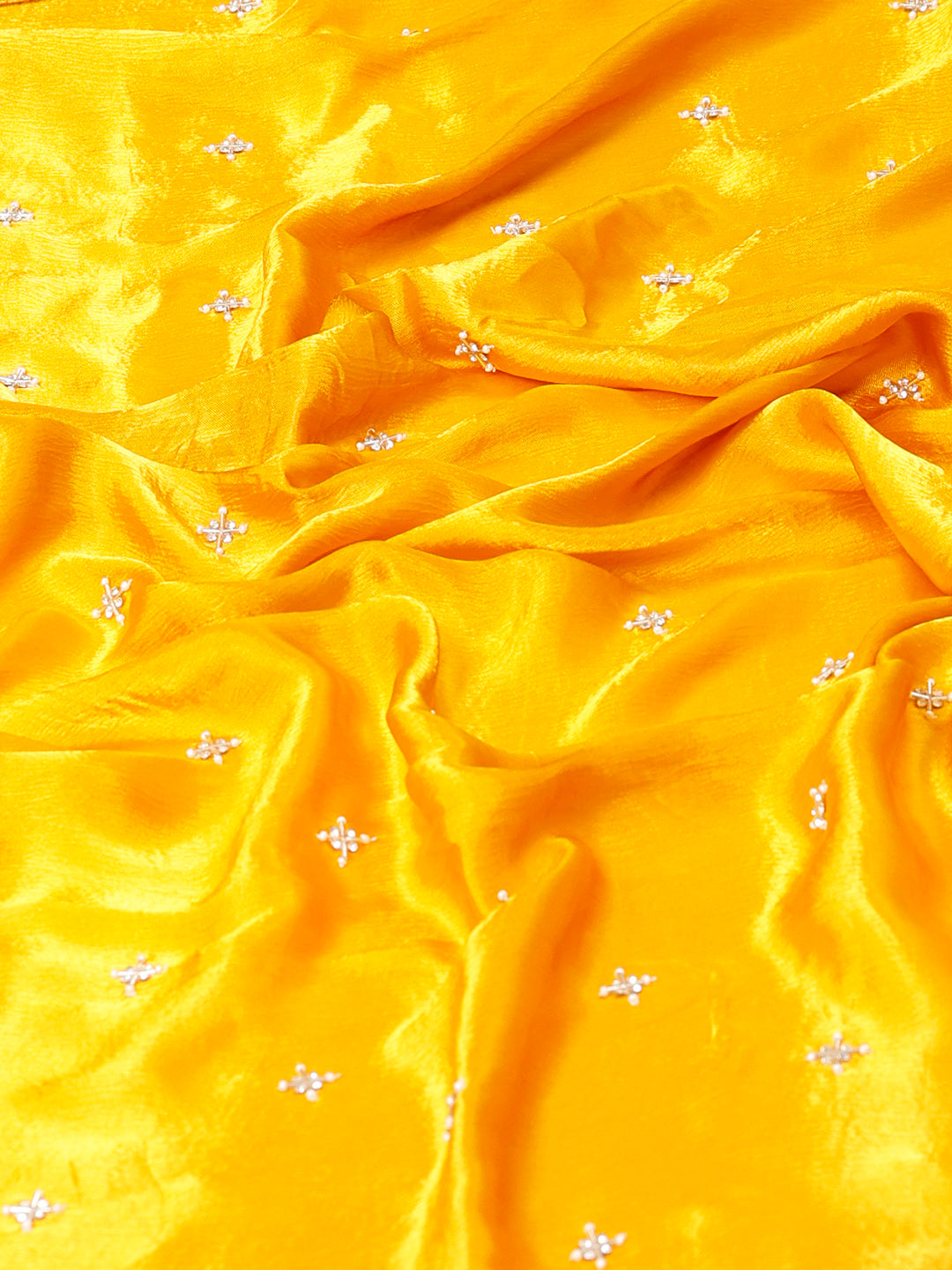 Hand Embroidery Chiffon Saree